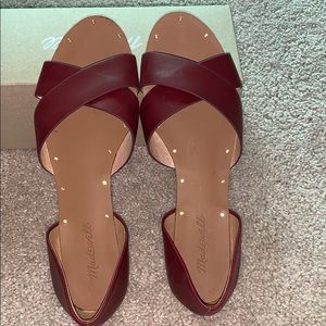 Madewell crisscross sandals Cabernet sz10